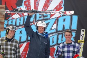 Men's ski podium Coxon, Bochenek, Smaine